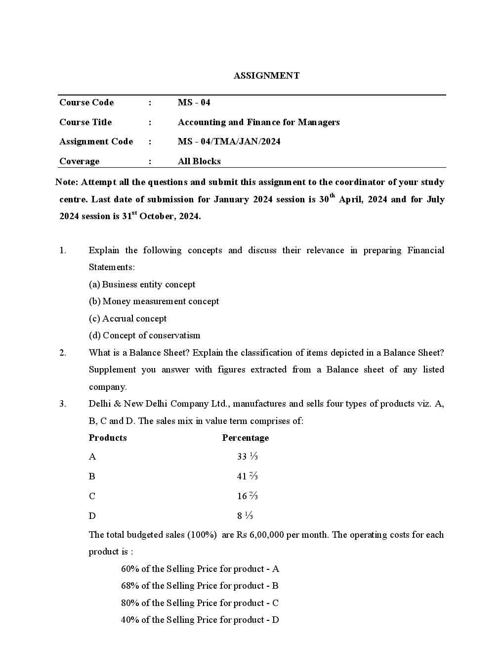 ignou ms 4 assignment solved